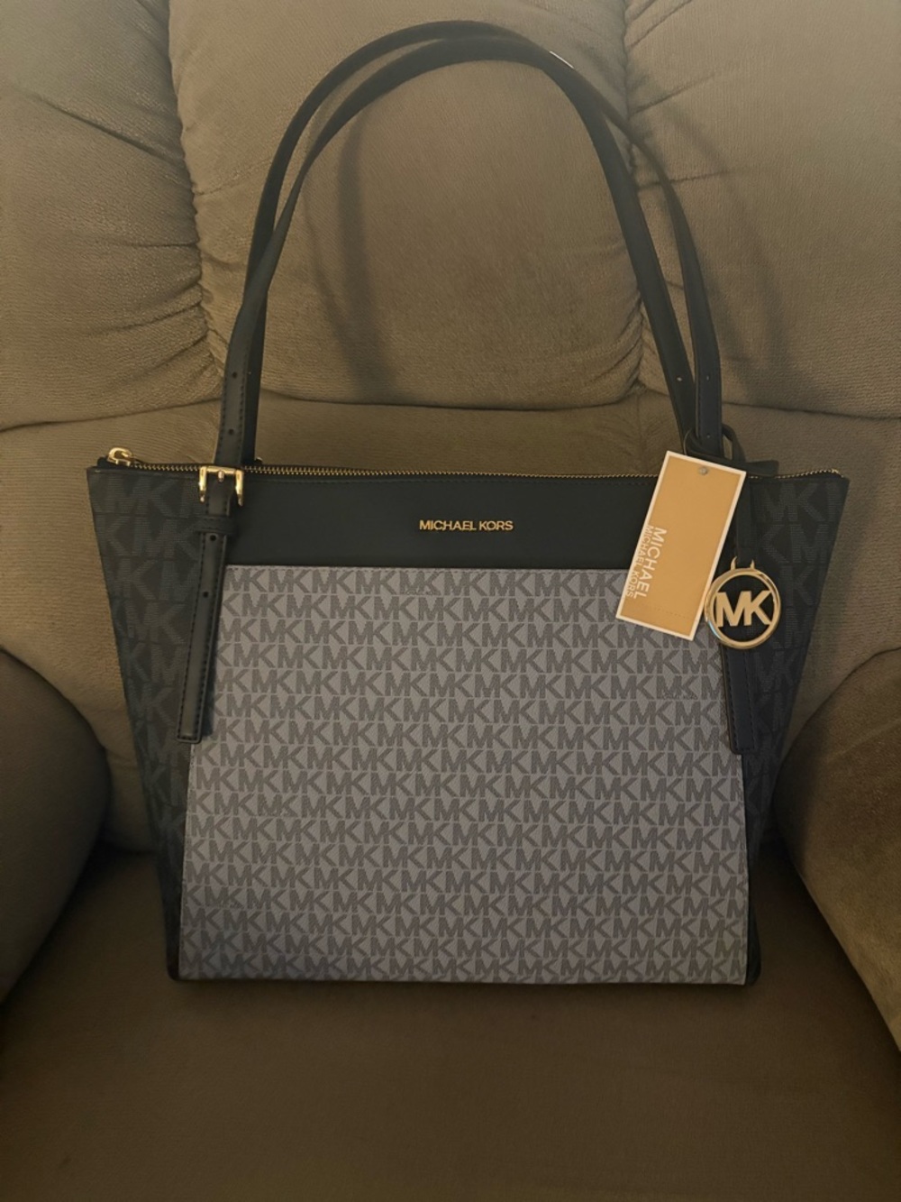 NEW AUTHENTIC Michael Kors Blue  Signature Tote Handbag